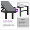 PURPLE LEAF Outdoor Chaise Lounge Chairs Set Recliner Aluminum Adjustable Chair with Wheels and Table for Poolside Beach Patio Reclining Sunbathing Lounger