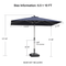 PURPLE LEAF Deluxe Aluminum Market Umbrella, Outdoor Table Umbrella for Patio, Porch