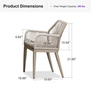 PURPLE LEAF 2 Pieces  Sunbrella Patio Dining Chairs with All-Weather Wicker Back and Comfortable Cushions for Deck, Garden, Kitchen