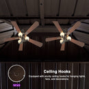 PURPLE LEAF Outdoor Hardtop Gazebo for Patio Bronze Aluminum Frame Pavilion with Navy-Blue Curtain and String Lights-clear