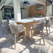 PURPLE LEAF Outdoor Bar Stools Chair Set of 2, Modern Rattan Bar Stool with Back and Cushion for Balcony, Indoor or Outdoor, Kitchen Island