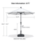 PURPLE LEAF Crank and Tilt Table Umbrella Outdoor Patio Market Umbrella with Visible Hand Crank System
