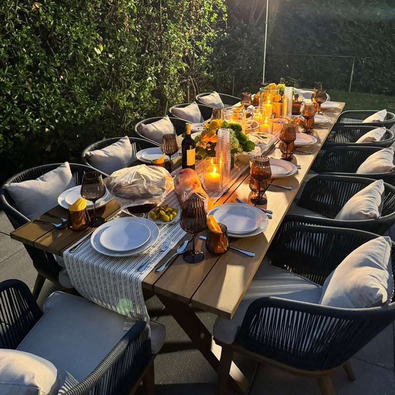 PURPLE LEAF Patio Dining Set for Garden Deck Wicker Table and Chairs Set