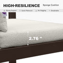 PURPLE LEAF Caesar Bar Stools Set of 2 Modern Aluminum Barstools with Stainless Removable Cushion for Kitchen Outside Island Backyard