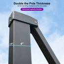 PURPLE LEAF Outdoor Sun Heavy Duty Cantilever Umbrella for Patio, Porch, Beach