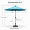 PURPLE LEAF Crank and Tilt Table Umbrella Outdoor Patio Market Umbrella with Visible Hand Crank System