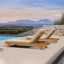 PURPLE LEAF Outdoor Daybed for Patio,  Poolside Chaise Lounge Bed with Cushion, Olefin Blend Fabric, Aluminum Frame Sunbed with Side Table for Deck and Backyard