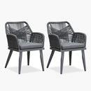 OPEN BOX I PURPLE LEAF Outdoor Dining Chair ×2 All-Weather PE Rattan with Aluminum Frame