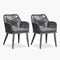 OPEN BOX I PURPLE LEAF Outdoor Dining Chair ×2 All-Weather PE Rattan with Aluminum Frame