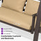 PURPLE LEAF Outdoor Porch Swing with Adjustable PVC Canopy and Side Cup Holder for Outside Garden Porch, Cushion and Pillows Included