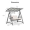 PURPLE LEAF Outdoor Deluxe Modern Swing Chairs with PVC Canopy, Swing for Patio Gadern Porch, Solar LED Light and Cushions Included