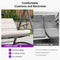 PURPLE LEAF Outdoor Deluxe Modern Swing Chairs with PVC Canopy, Swing for Patio Gadern Porch, Solar LED Light and Cushions Included