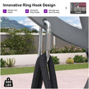 PURPLE LEAF Outdoor Deluxe Modern Swing Chairs with PVC Canopy, Swing for Patio Gadern Porch, Solar LED Light and Cushions Included