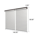 PURPLELEAF Outdoor Louvered Pergola Roller Blinds with Thermal Insulated, UV Protection Waterproof Fabric, Privacy Protection for Bronze Pergola, Easy to Install