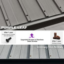 PURPLE LEAF Patio Gazebo for Pool Light Grey Hardtop Galvanized Steel Roof with Upgraded Curtains