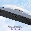 PURPLE LEAF Pool Umbrella Outdoor Cantilever Umbrella with In-ground Base