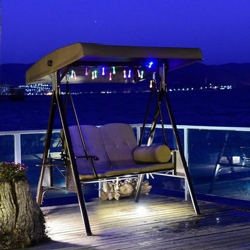 Loveseats Outdoor Swing Chair Purple Leaf