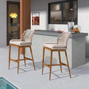 PURPLE LEAF Bar Stool Set of 2, Modern Counter Stool & Bar Stools with Cushions, Isand Bar Stools.