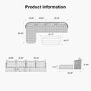 PURPLE LEAF Hailar L-Shaped Patio Conversation Set with Genuine Teak Cushions and Pillows Olefin Rope Backres Outdoor Couch Sets for Backyard Porch