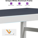 PURPLE LEAF Outdoor Chaise Lounge Set Adjustable Sunbathing Recliner with Side Table for Beach Poolside Patio Outside Aluminum Chaise Lounger