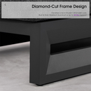 PURPLE LEAF Caesar Outdoor Chaise Lounge 2 in 1 Design Reclining Lounger Chair with Cushion Deluxe Aluminum Oversize Pool Lounge Chairs with Armrests & Backrest for Patio Poolside Backyard