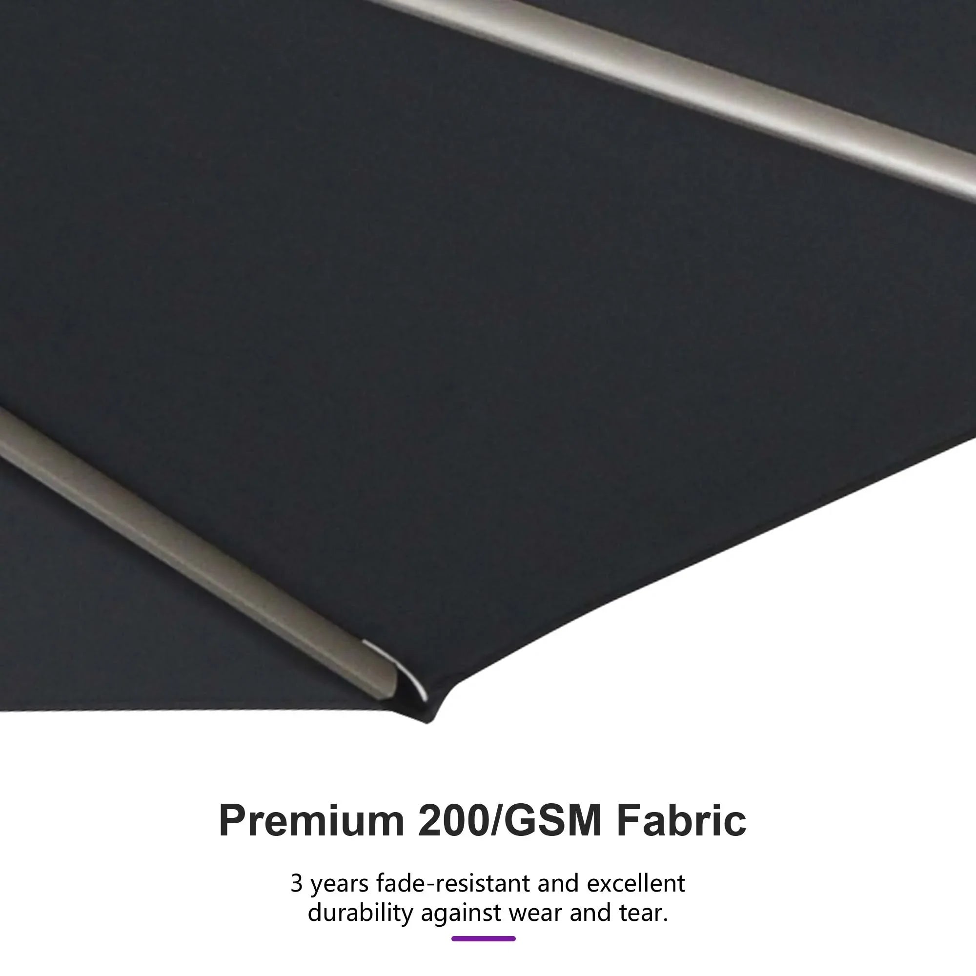 Hailar Deluxe Aluminum Table Umbrella for Garden, Patio, Porch