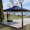 PURPLE LEAF Rectangular Large Outdoor Cantilever Umbrella With Base for Garden, Pool