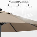 Clearance-PURPLE LEAF OPEN BOX Aluminum Outdoor Market Umbrella Patio Table Umbrella For Pool