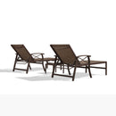 PURPLE LEAF Oversized Chaise Lounge Chair Outdoor Extra Wide Pool Lounge Chairs 5 Adjustable Position with Armrests and Side Table, Aluminum Patio Lounge Chair for Outside, Backyard, Pool