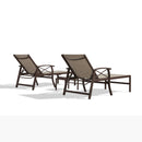 PURPLE LEAF Outdoor Chaise Lounge Chair Patio Pool Lounger Aluminum Chairs with Side Table and Wheels Adjustable Tanning Recliner with Armrests for Outside Backyard Deck Beach