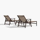 PURPLE LEAF Outdoor Chaise Lounge Chair Patio Pool Lounger Aluminum Chairs with Side Table and Wheels Adjustable Tanning Recliner with Armrests for Outside Backyard Deck Beach