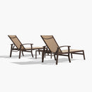 PURPLE LEAF Oversized Chaise Lounge Chair Outdoor Extra Wide Pool Lounge Chairs 5 Adjustable Position with Armrests and Side Table, Aluminum Patio Lounge Chair for Outside, Backyard, Pool