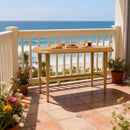 PURPLE LEAF Outdoor Bar Table Patio Dining Table Coffee Kitchen Breakfast Bistro Pub Bar Table for Patio Poolside