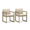 PURPLE LEAF Caesar Outdoor Dining Set Aluminum Luxury Patio Furniture Table and Chairs Set with Olifen Removable Thick Cushion and Pillow Patio Dining Sets for Garden Deck