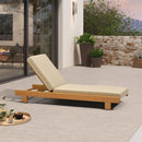 PURPLE LEAF Outdoor Daybed for Patio,  Poolside Chaise Lounge Bed with Cushion, Olefin Blend Fabric, Aluminum Frame Sunbed with Side Table for Deck and Backyard
