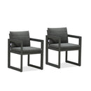 PURPLE LEAF Caesar Outdoor Dining Set Aluminum Luxury Patio Furniture Table and Chairs Set with Olifen Removable Thick Cushion and Pillow Patio Dining Sets for Garden Deck