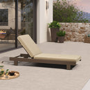 PURPLE LEAF Outdoor Daybed for Patio,  Poolside Chaise Lounge Bed with Cushion, Olefin Blend Fabric, Aluminum Frame Sunbed with Side Table for Deck and Backyard
