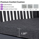 PURPLE LEAF 2 Pieces Patio Dining Chair Set Wicker Outdoor Furniture Seating Aluminum Bistro Set  with Cushions for Garden Kitchen