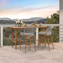 PURPLE LEAF Outdoor Bar Table Patio Dining Table Coffee Kitchen Breakfast Bistro Pub Bar Table for Patio Poolside