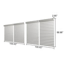 PURPLELEAF Outdoor Louvered Pergola Roller Blinds with Thermal Insulated, UV Protection Waterproof Fabric, Privacy Protection for White Pergola, Easy to Install