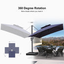 Clearance - PURPLE LEAF OPEN BOX Square Outdoor Cantilever Umbrella