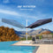PURPLE LEAF Outdoor Patio Umbrella with Base, Best White Cantilever Umbrellas