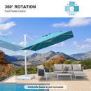 PURPLE LEAF Outdoor Patio Umbrella with Base, Best White Cantilever Umbrellas