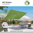 PURPLE LEAF Outdoor Patio Umbrella with Base, Best White Cantilever Umbrellas