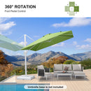 PURPLE LEAF Outdoor Patio Umbrella with Base, Best White Cantilever Umbrellas