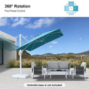 PURPLE LEAF Outdoor Patio Umbrella with Base, Best White Cantilever Umbrellas