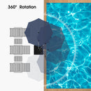 PURPLE LEAF Round Cantilever Patio Umbrella Heavy Duty Umbrella for Porch Garden Pool