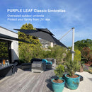 PURPLE LEAF Large Round Patio Cantilever Umbrella for Deck, Pool, Backyard