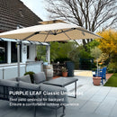 PURPLE LEAF Large Square Patio Cantilever Umbrella for Garden Pool Porch