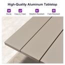 PURPLE LEAF 7/9/11 Pieces Outdoor Dining Set with Aluminium Table and Rattan Chairs, Champagne